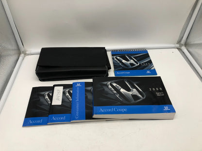 2009 Honda Accord Coupe Owners Manual Set with Case OEM A01B37032