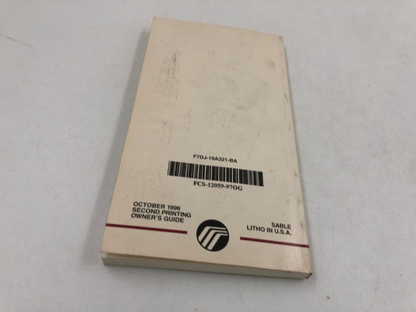 1996 Mercury Sable Owners Manual Handbook OEM H04B43026