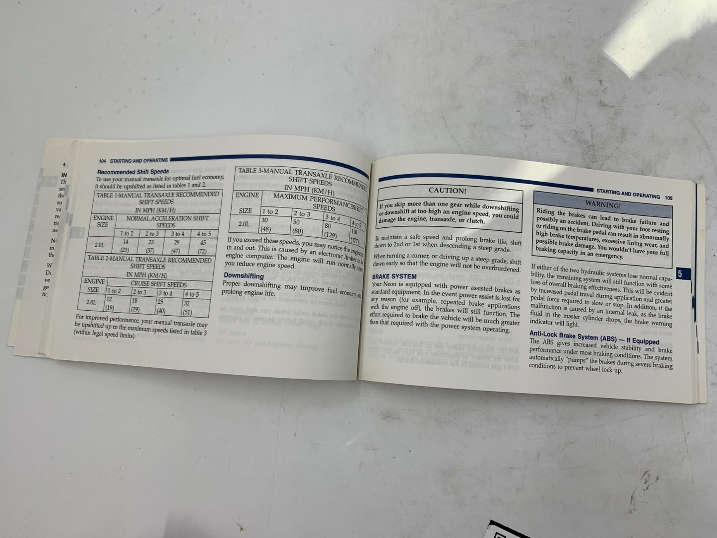 2001 Dodge Neon Owners Manual Set with Case OEM C03B67011