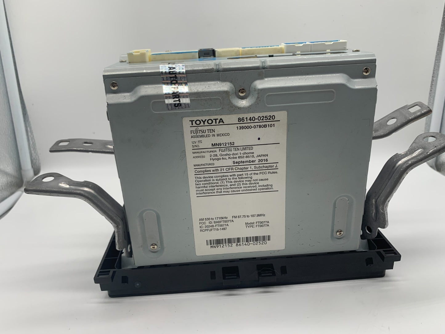 2017 Toyota Corolla Sedan Radio Receiver AM FM CD Player OEM 8612002520