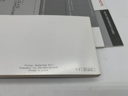 2017 Nissan Versa Note Owners Manual Set with Case OEM