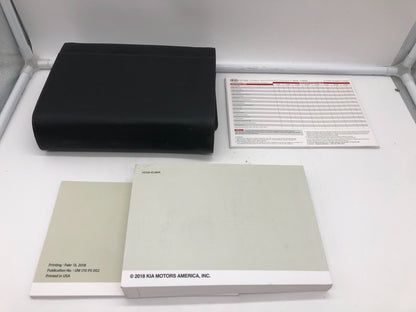 2019 Kia Optima Owners Manual Set with Case OEM A02B29004