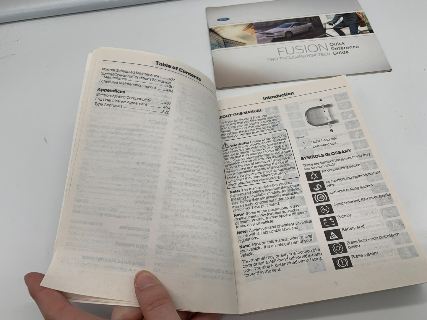 2019 Ford Fusion Owners Manual with Case OEM A02B51076