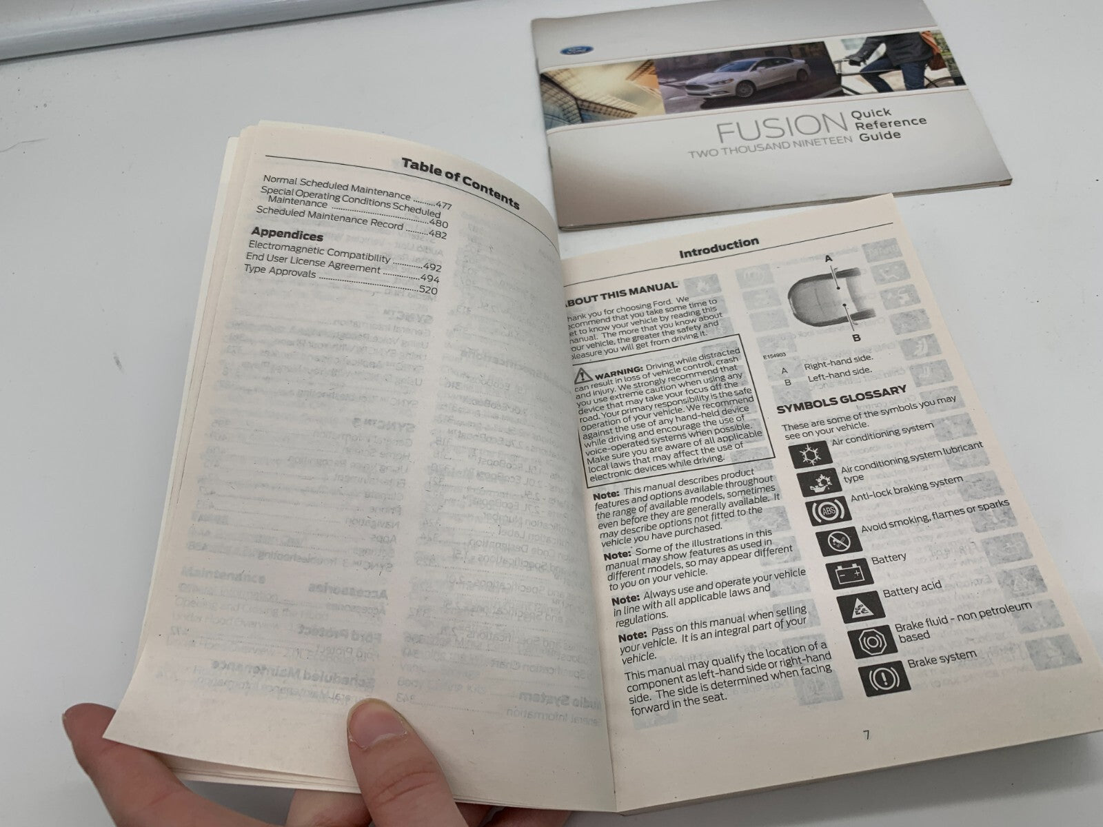 2019 Ford Fusion Owners Manual with Case OEM A02B51076