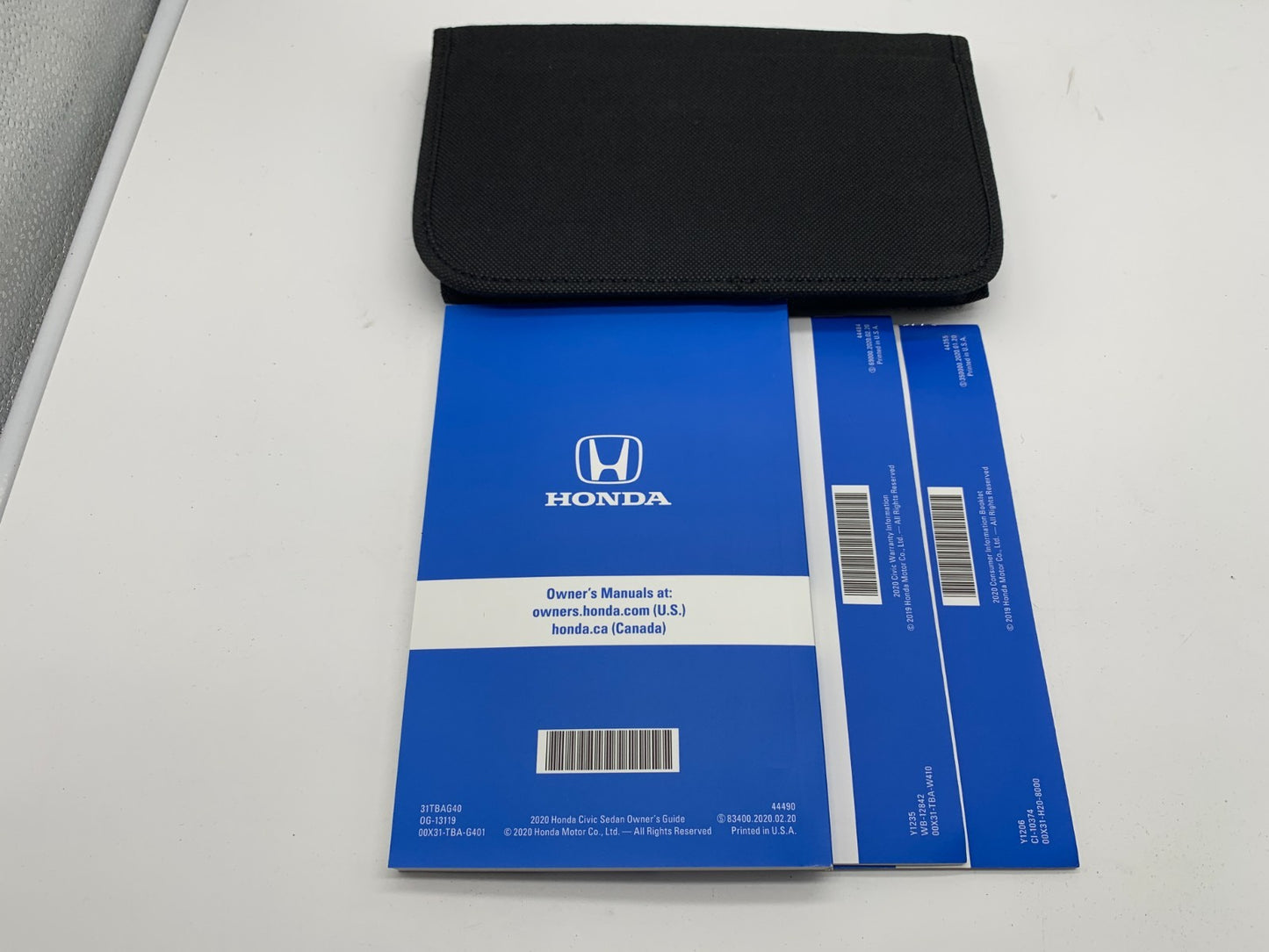 2020 Honda Civic Hatchback Owners Manual Set with Case OEM B03B24015