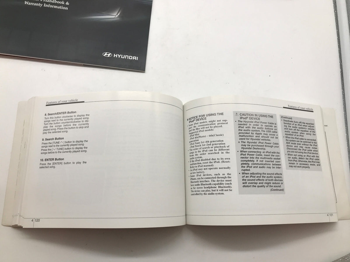 2011 Hyundai Sonata Owners Manual Set with Case OEM R01B05017