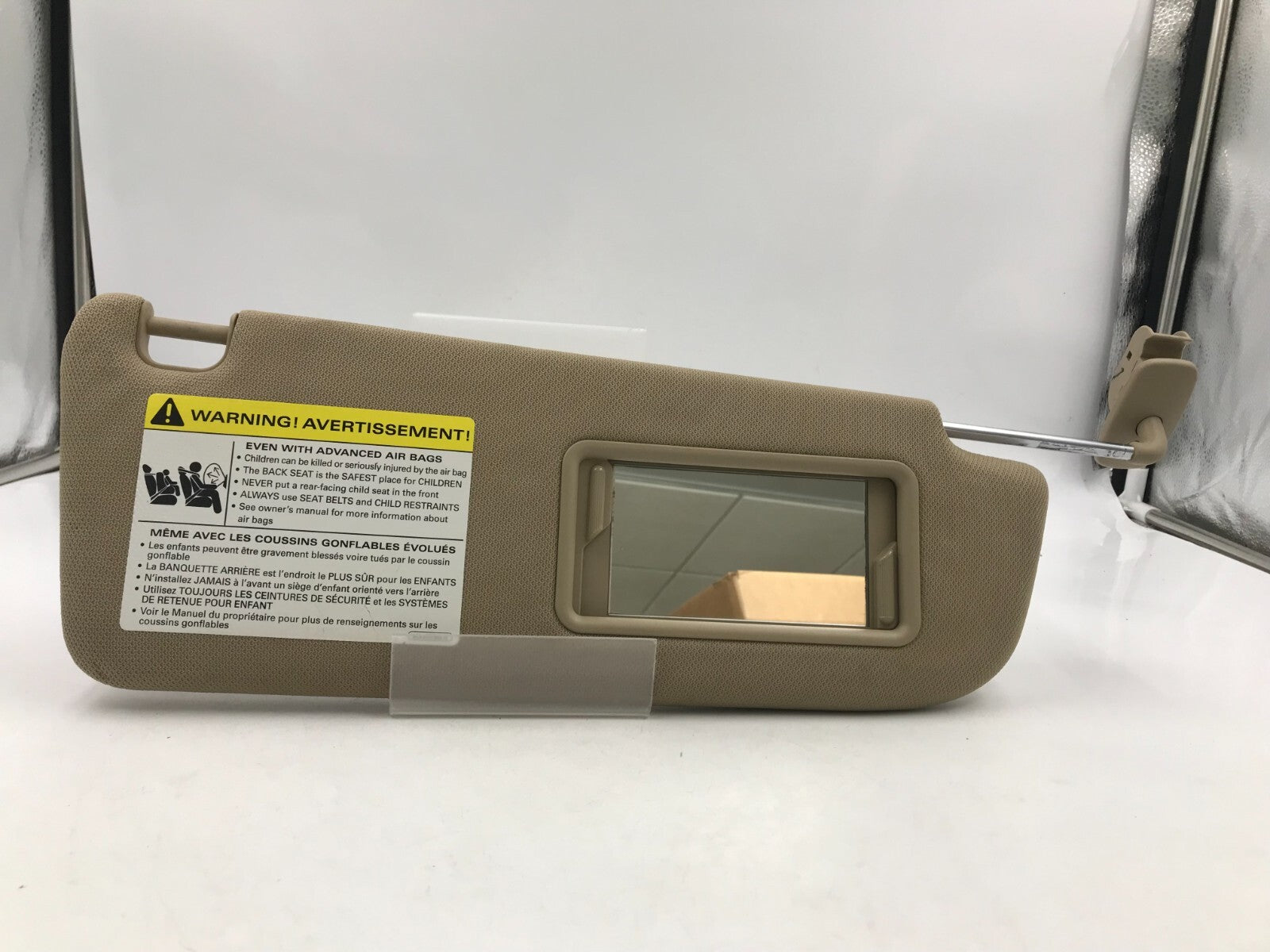 2005-2011 Audi A6 Passenger Sun Visor Tan Illuminated OEM D04B68002