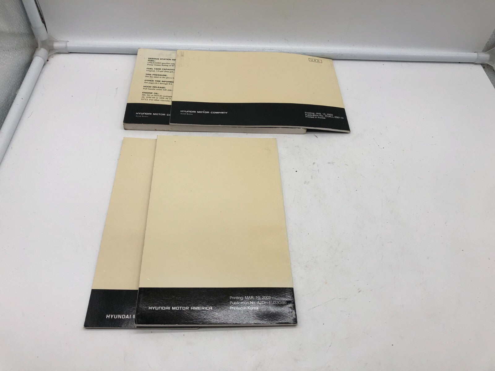 2003 Hyundai Accent Owners Manual Set OEM D02B03009