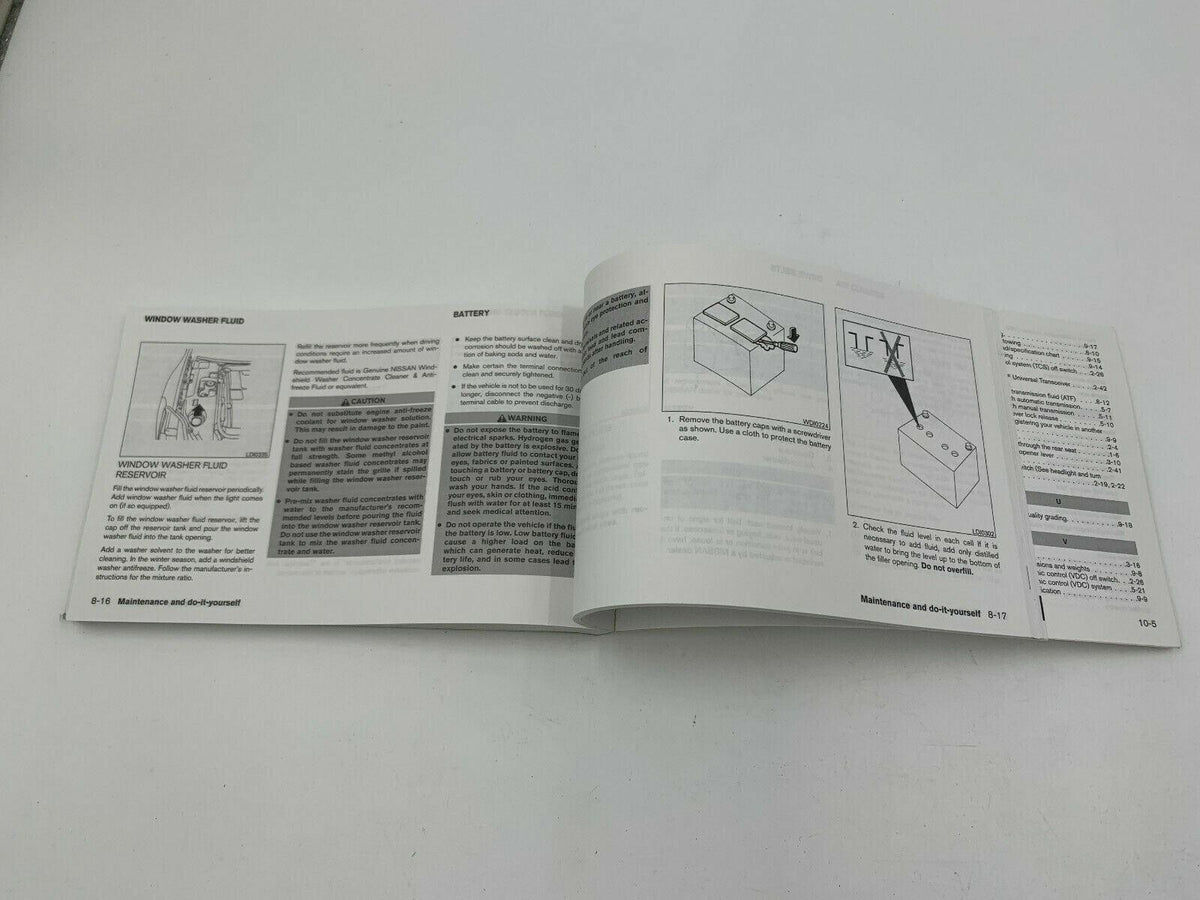 2004 Nissan Maxima Owners Manual OEM D02B25087
