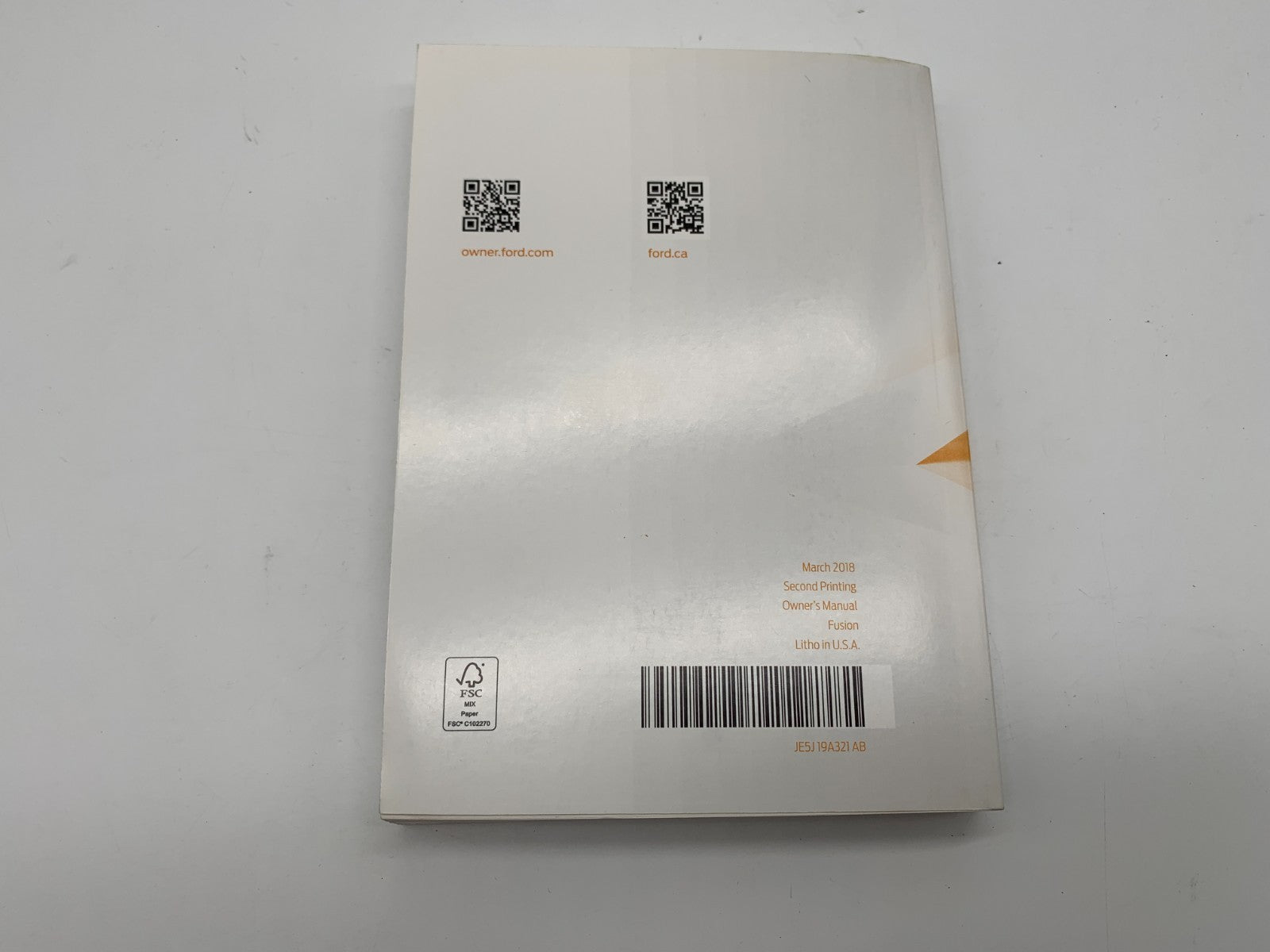 2018 Ford Fusion Owners Manual Set with Case OEM C03B65012