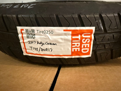 2012-2020 Dodge Grand Caravan 17" Spare Tire Wheel Donut Compact T145/80R17 OEM1