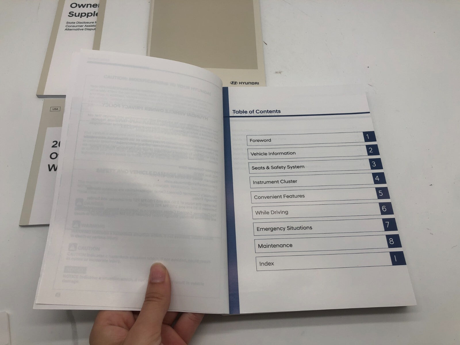 2020 Hyundai Sonata Owners Manual Set with Case OEM A02B08021