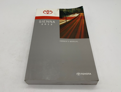 2012 Toyota Sienna Owners Manual OEM