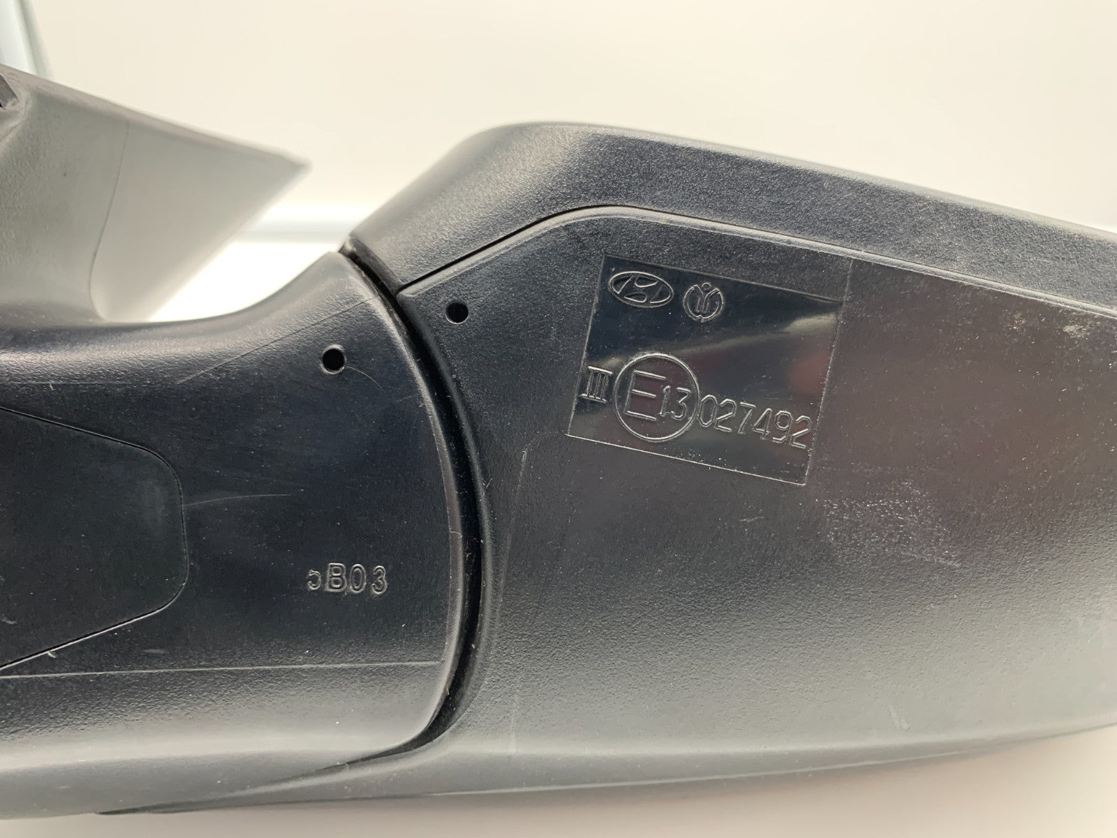 2012-2017 Hyundai Accent Passenger Side View Manual Door Mirror Black C03B06008