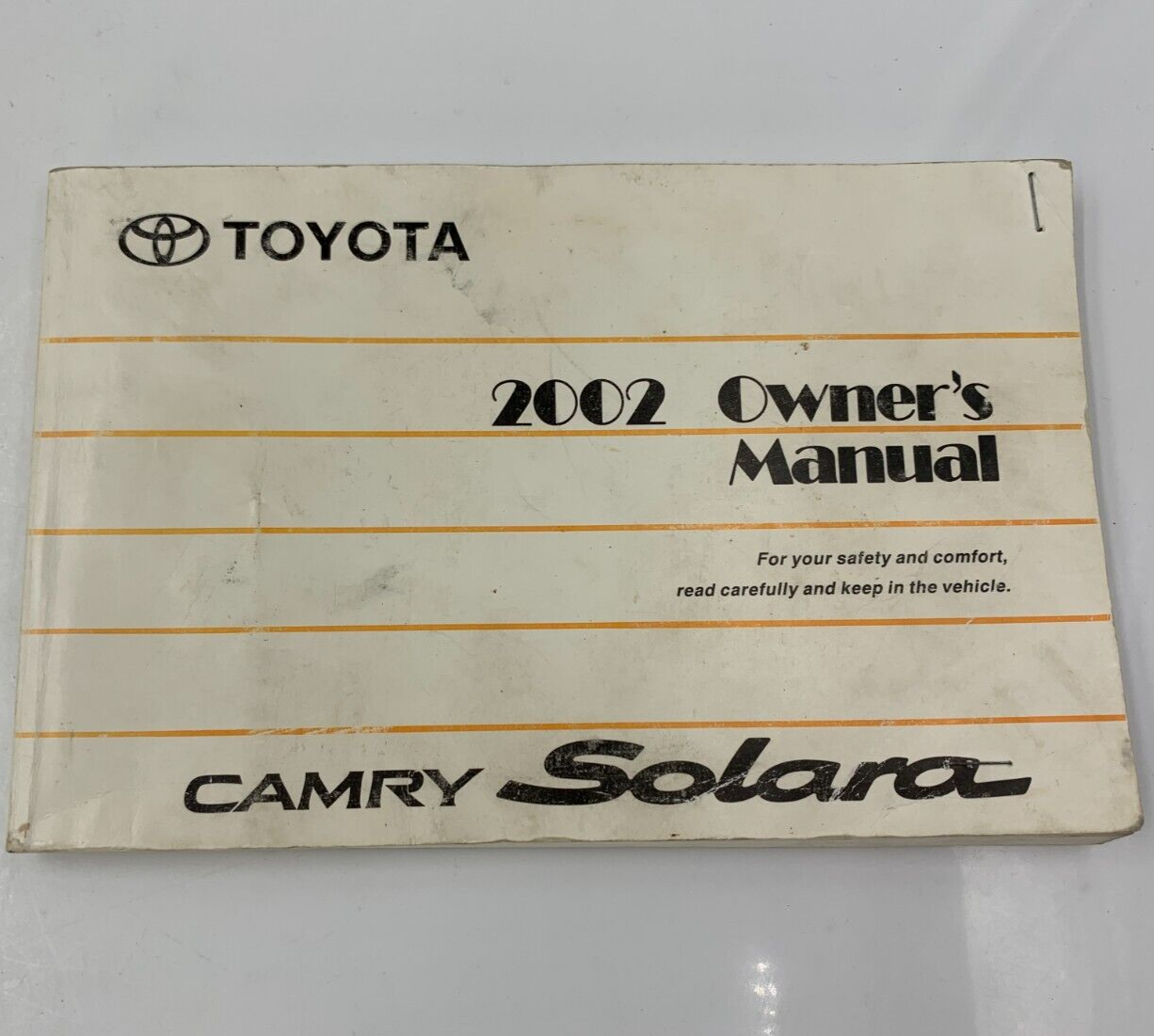 2002 Toyota Camry Solara Owners Manual OEM D01B46087