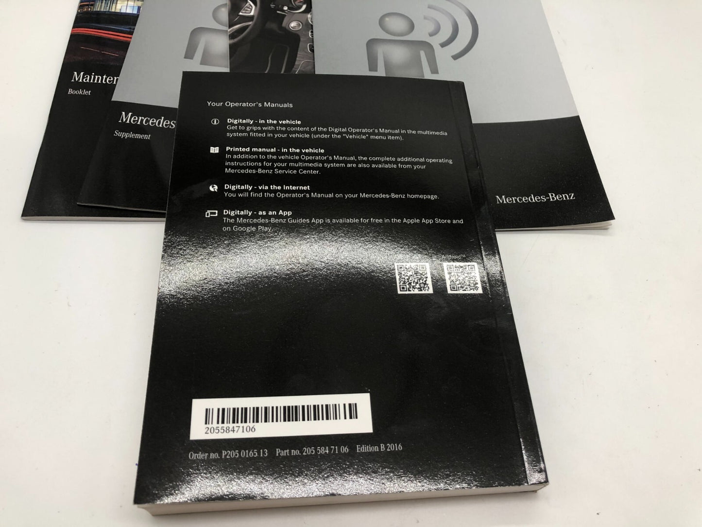 2016-2018 Mercedes-Benz CLass C-Lass Owners Manual Set with Case OEM B04B14051