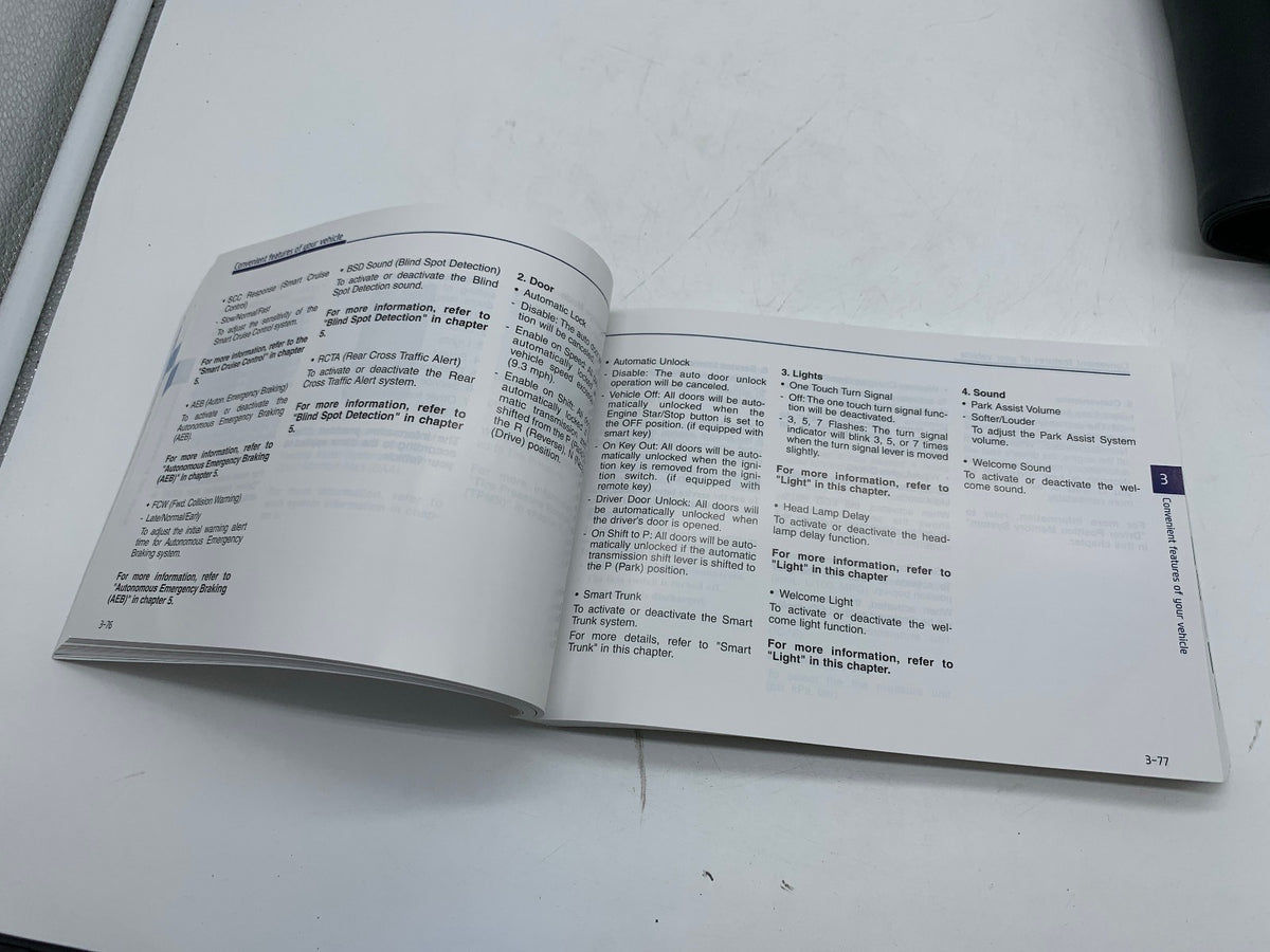 2018 Hyundai Sonata Owners Manual with Case OEM R01B25016