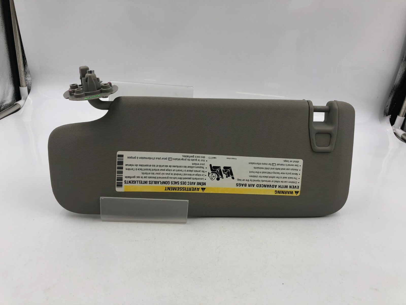 2011-2016 Chevrolet Cruze Passenger Sun Visor Gray OEM B01B15037