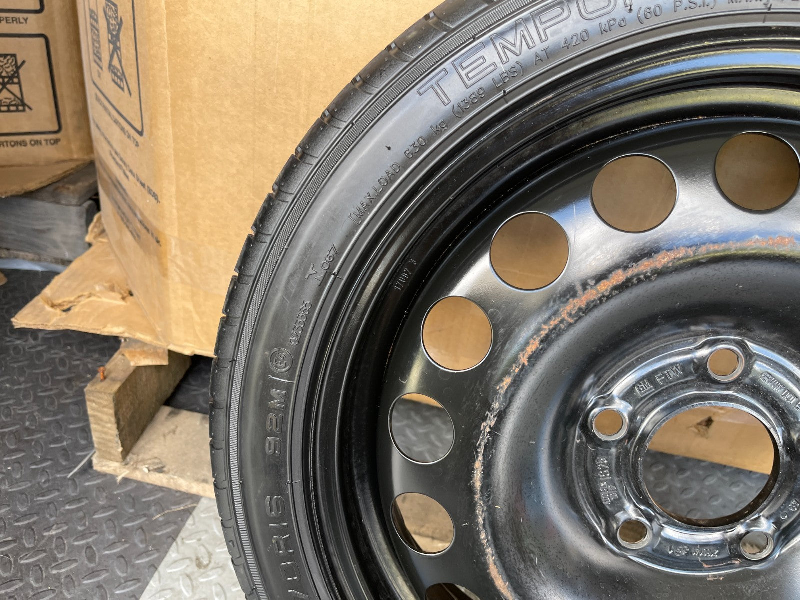 2012-2017 Buick Verano 16" Spare Tire Wheel Compact Donut T115/70R16