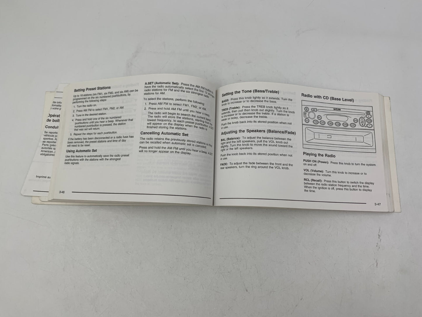 2005 Saturn Ion Owners Manual OEM E02B50017
