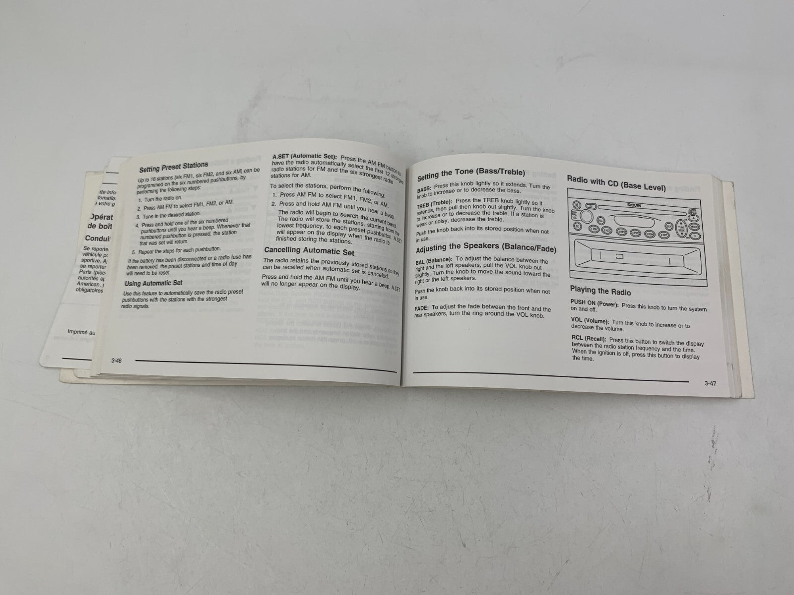 2005 Saturn Ion Owners Manual OEM E02B50017