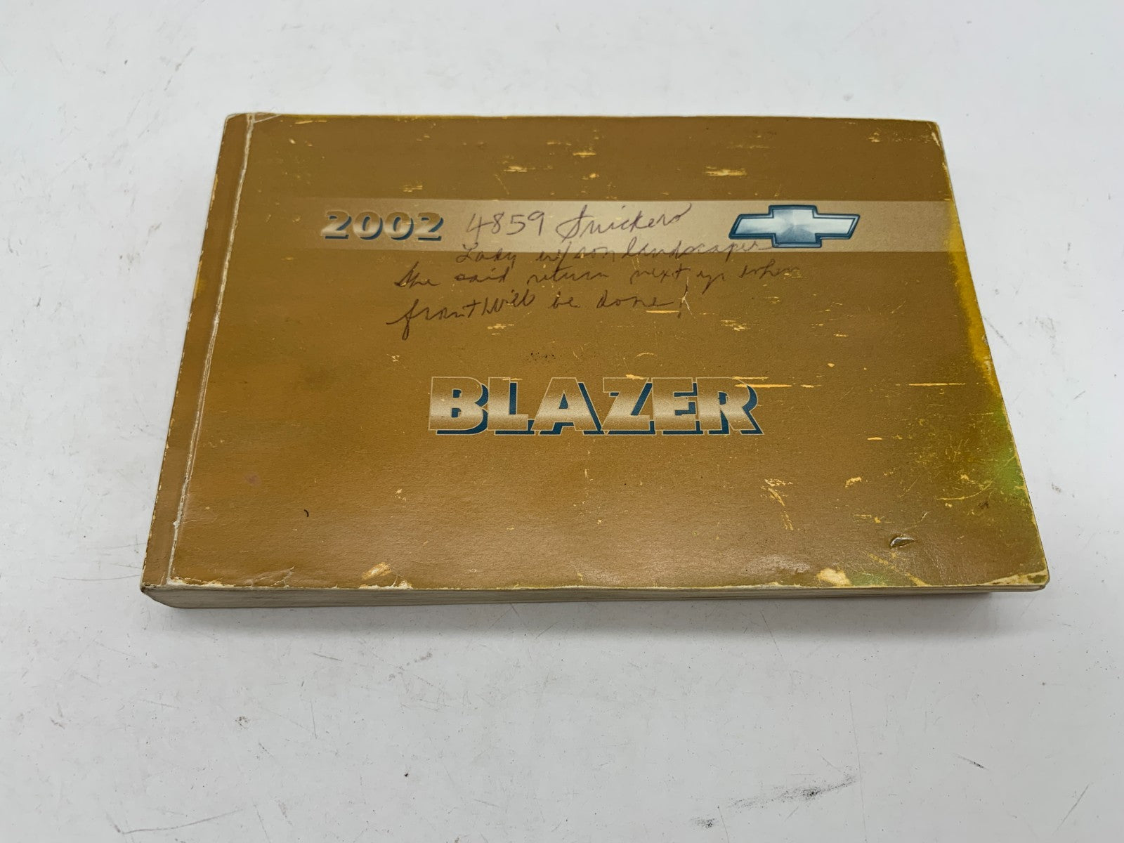 2002 Chevrolet Blazer Owners Manual OEM