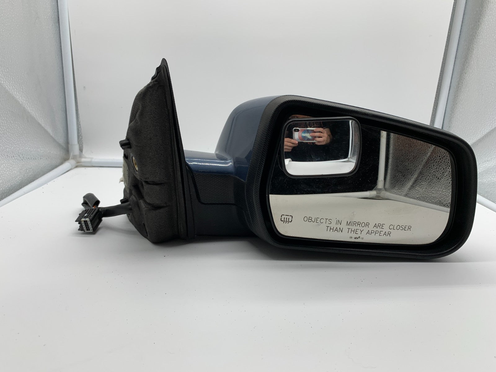 2011-2014 GMC Terrain Passenger View Power Door Mirror Blue OEM B03B27002