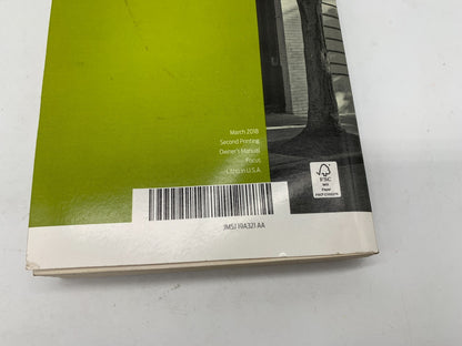 2018 Ford Focus Owners Manual OEM D01B62013