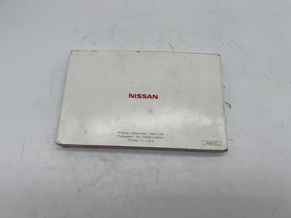 2005 Nissan Titan Owners Manual OEM B03B35007