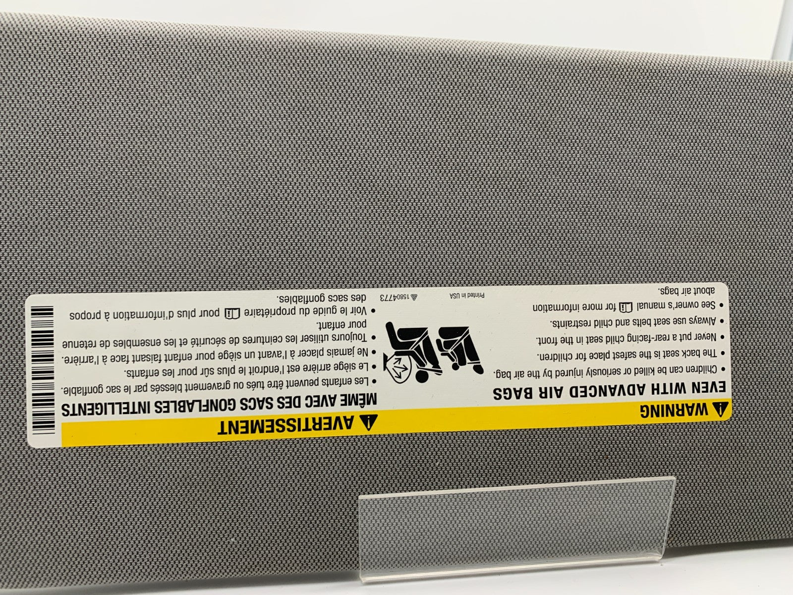 2014-2019 GMC Sierra 1500 Driver Sun Visor without Illumination Gray OEM