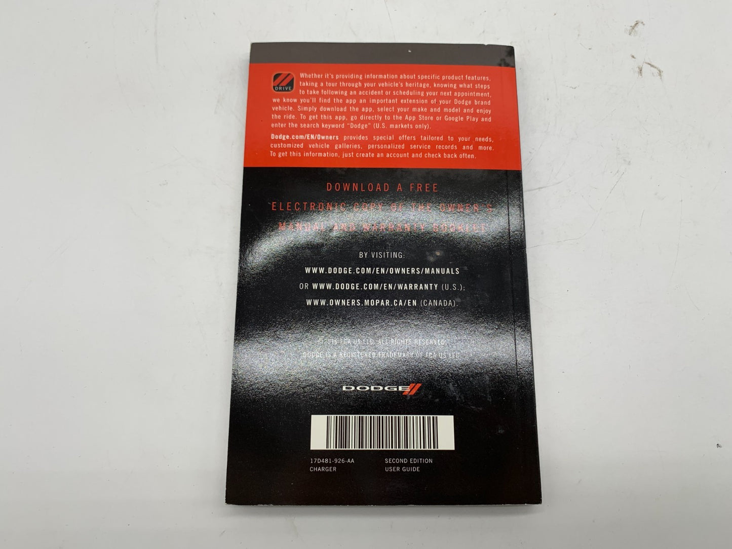 2017 Dodge Charger Owners Manual Set with Case OEM D03B68009