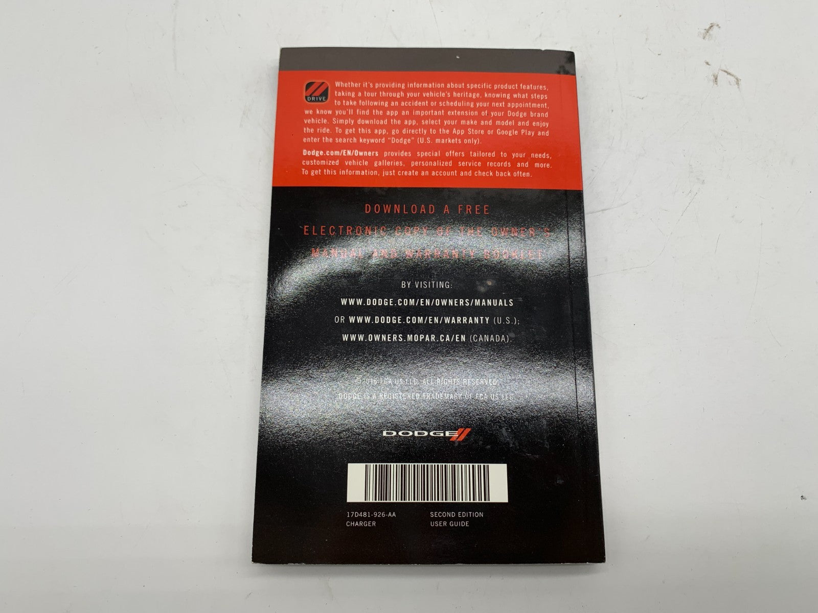 2017 Dodge Charger Owners Manual Set with Case OEM D03B68009
