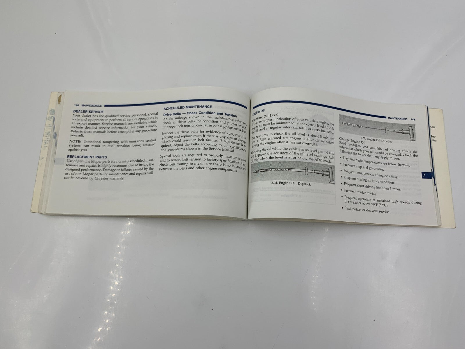 1997 Dodge Intrepid Owners Manual OEM D03B45083