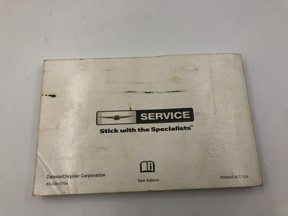 2007 Chrysler Sebring Owners Manual OEM C01B53017