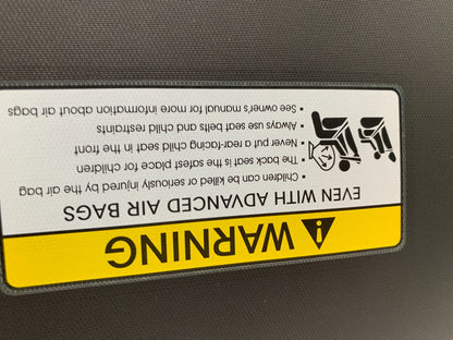 2014-2019 Kia Soul Passenger Sun Visor Black Illumination OEM