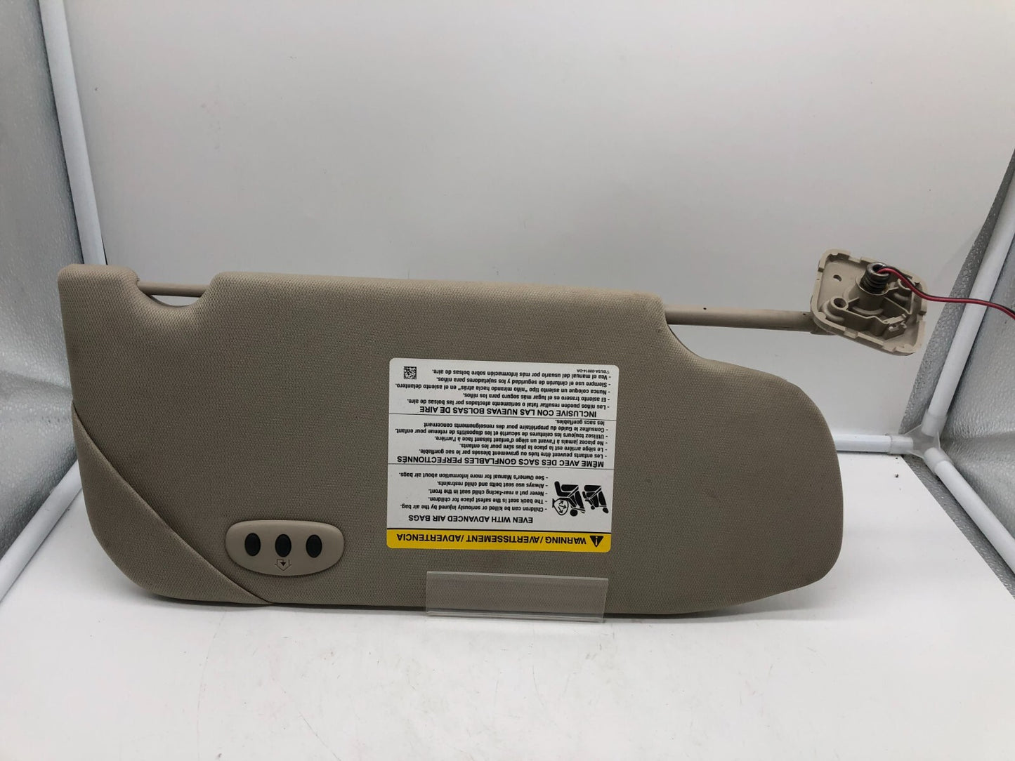 2010-2012 Ford Taurus Driver Sun Visor Gray Illuminated OEM B02B50027