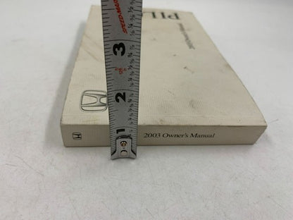 2003 Honda Pilot Owners Manual OEM R01B09005