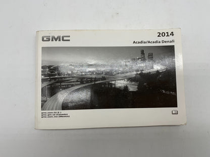 2014 GMC Acadia Denali Owners Manual Set OEM A04B08020
