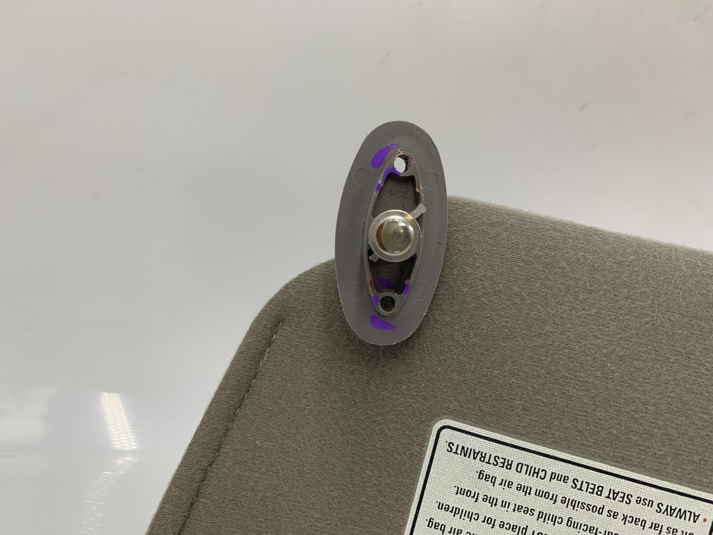 2001-2002 Ford Escape Passenger Sun Visor Gray OEM B04B39025