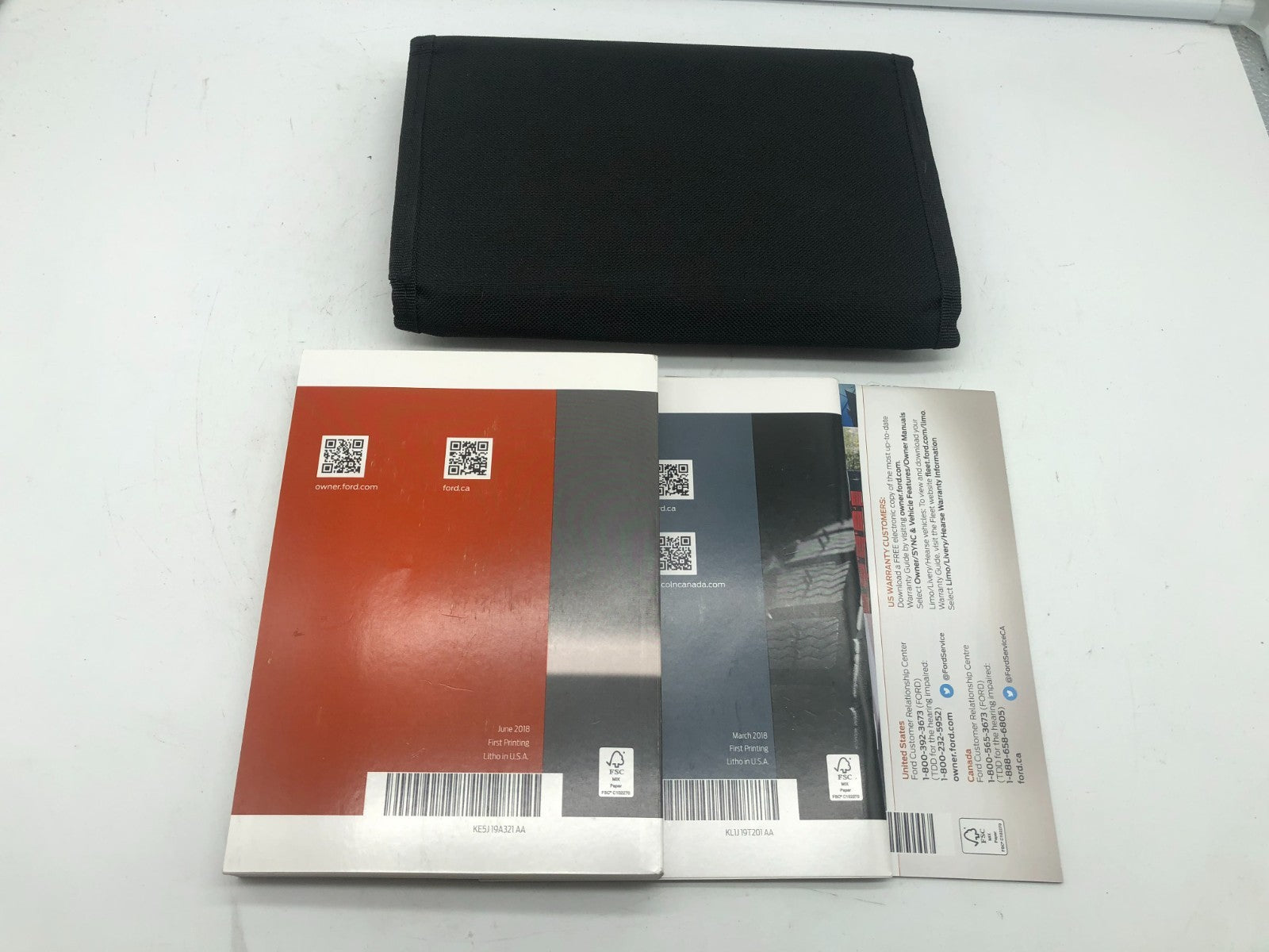 2019 Ford Fusion Owners Manual Set with Case OEM C02B45047