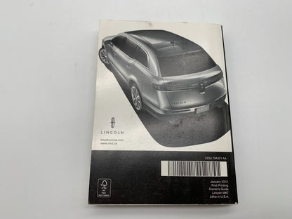 2012 Lincoln MKT Owners Manual Set with Case OEM C03B44003
