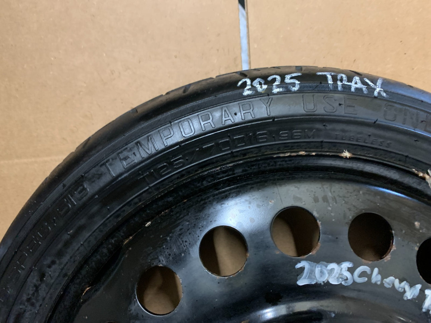 2024-2025 Chevrolet Trax 16" Spare Tire Wheel Compact Donut T125/70D16 96M