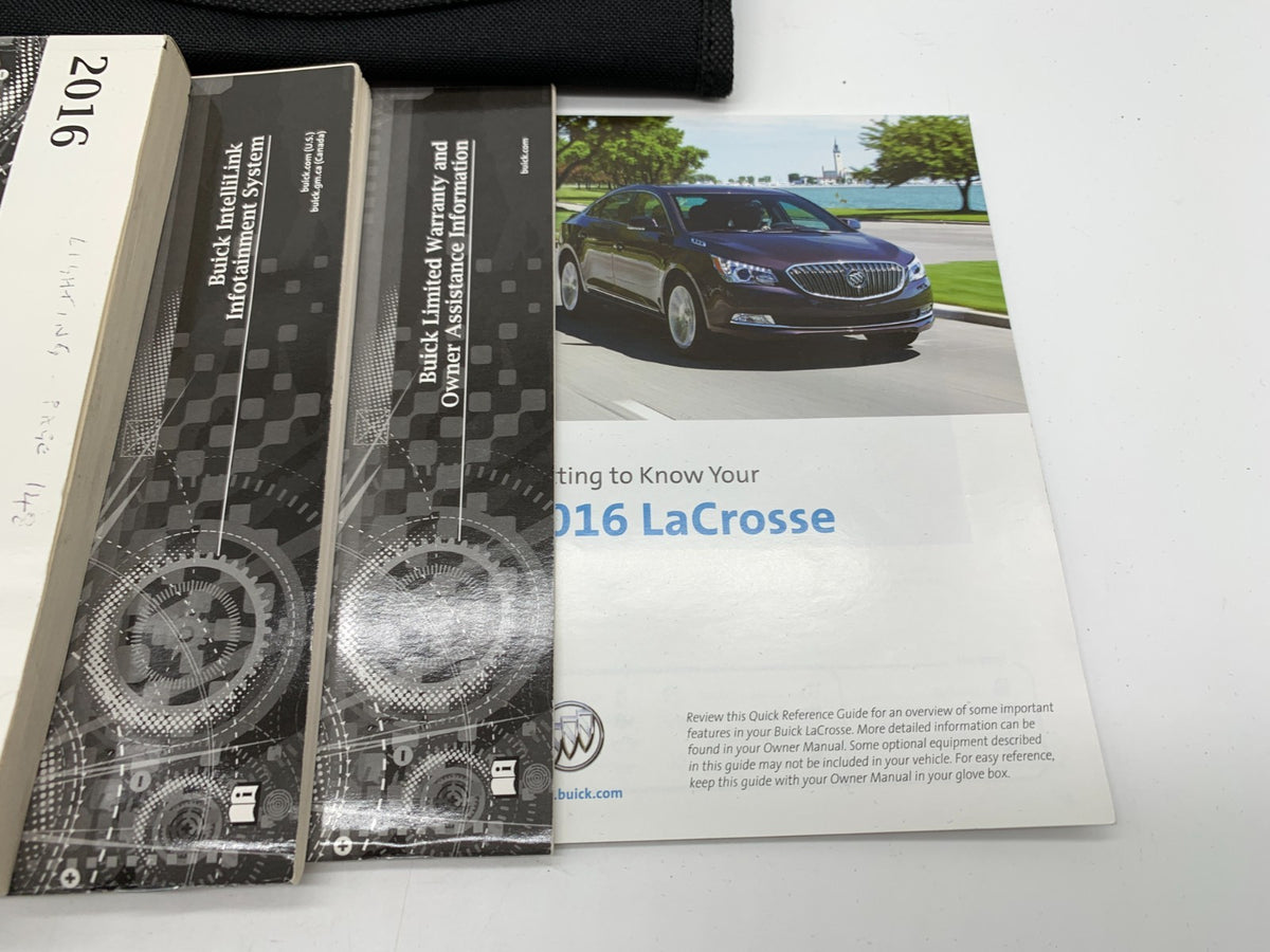 2016 Buick Lacrosse Owners Manual Set with Case OEM