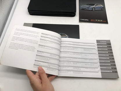 2011 Acura TSX Owners Manual Set with Case OEM A01B10003