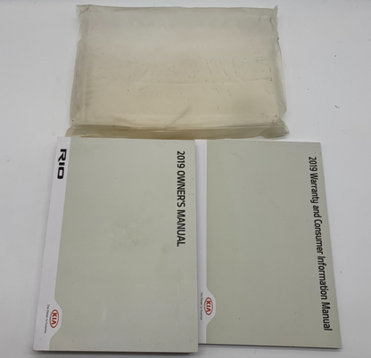 2019 Kia Rio Owners Manual Set with Case OEM C03B66020