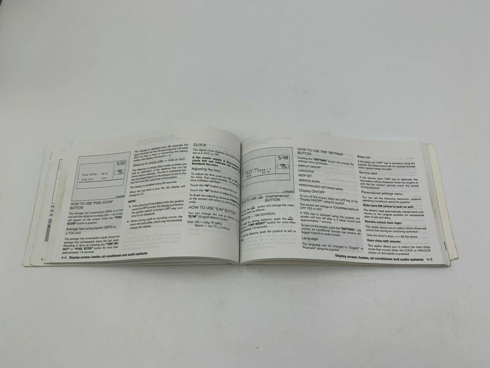 2004 Nissan Maxima Owners Manual OEM D02B25088