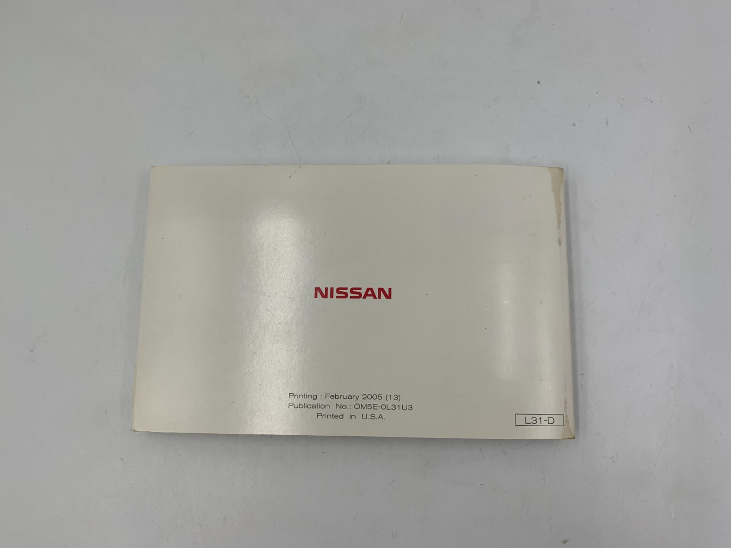 2005 Nissan Altima Owners Manual OEM C04B32029