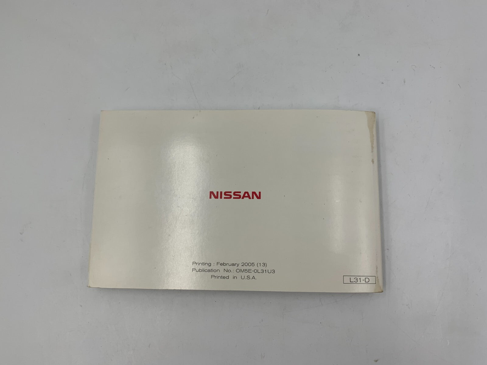 2005 Nissan Altima Owners Manual OEM C04B32029