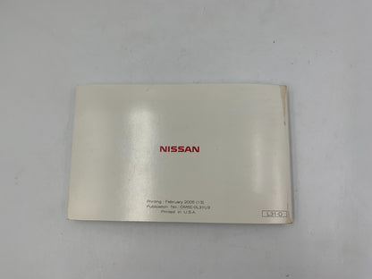 2005 Nissan Altima Owners Manual OEM C04B32029