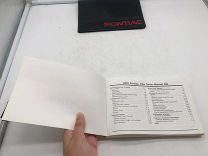2003 Pontiac Vibe Owners Manual with Case OEM A01B02005